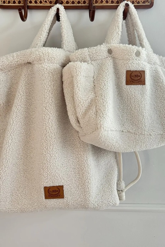 BIMBA La Millou zaino per carrozzina Teddy Bear CREAM 151321.Plecak.do.wozk beige