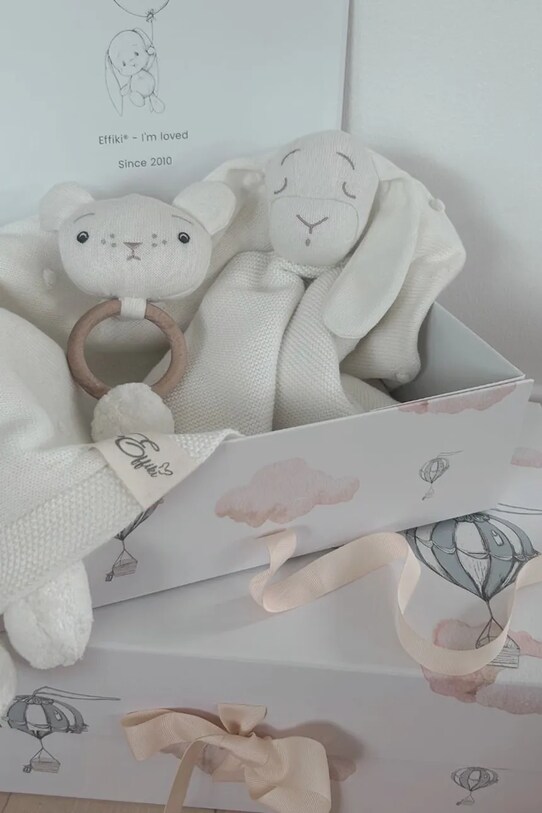 Effiki set accesorii pentru copii Produs pentru bebe bej Zestaw.prezentowy.ecru
