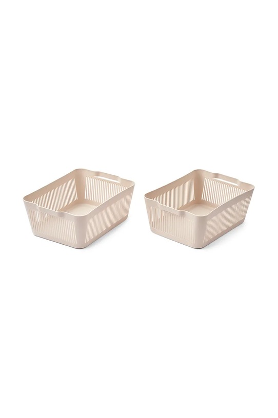 Liewood recipient de depozitare Makeeva Basket L 2-Pack 14,5 x 27,5 x 39,5 cm bej LW18216