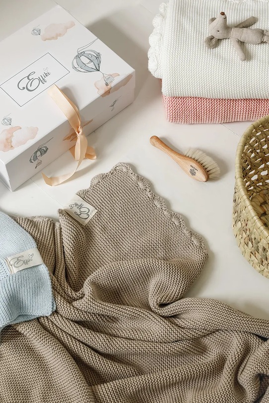 Effiki kocyk niemowlęcy beżowy Musz.Kocyk.baw.org.Bez