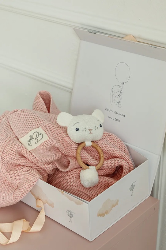 Chłopiec Effiki kocyk niemowlęcy Kocyk.baw.or.80.100.roz różowy