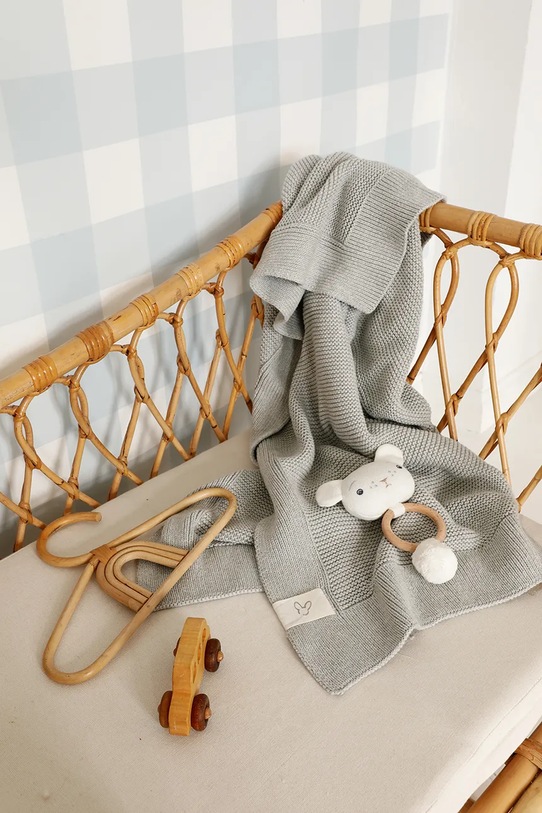 Effiki kocyk niemowlęcy Kocyk.baw.or.80.100.sza szary