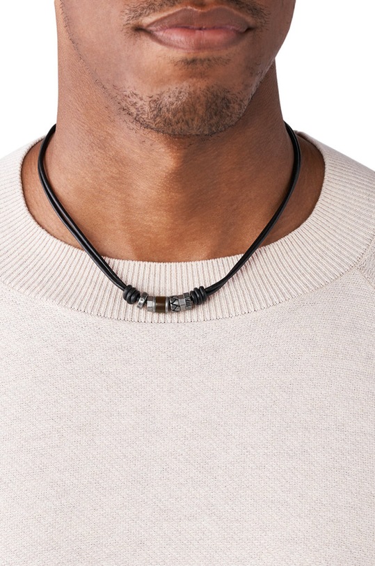 Accesorii Fossil - Colier JF84068040 negru