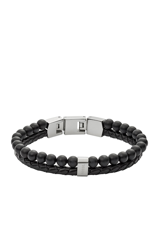 Fossil - Βραχιόλι φυσική πέτρα μαύρο JF02763040