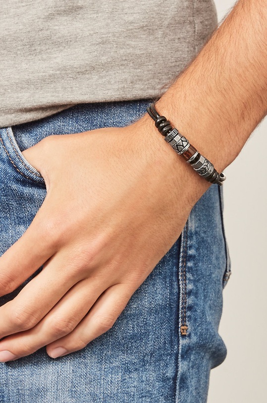 Fossil - Bransoletka JF84196040 czarny JF84196040