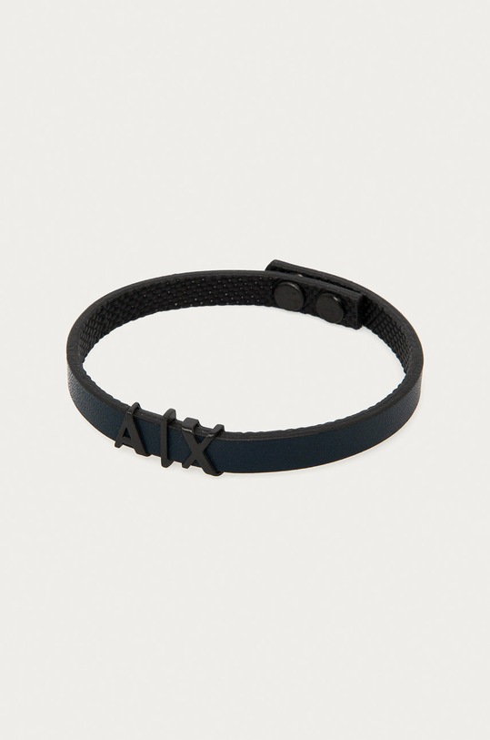 Armani Exchange - Кожаный браслет чёрный AXG0053001