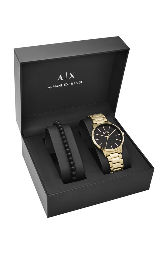 Armani Exchange - Hodinky a náramok AX7119 zlatá AX7119