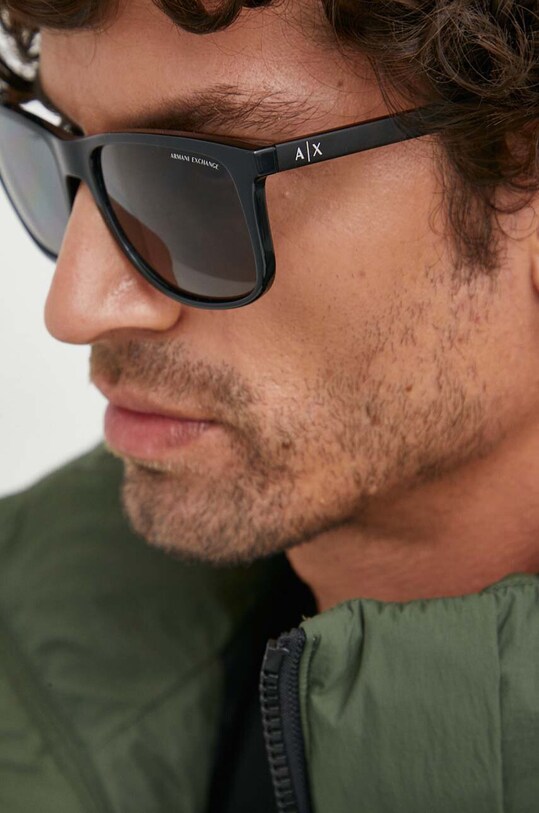 Armani Exchange ochelari de soare 0AX4070S negru AA00