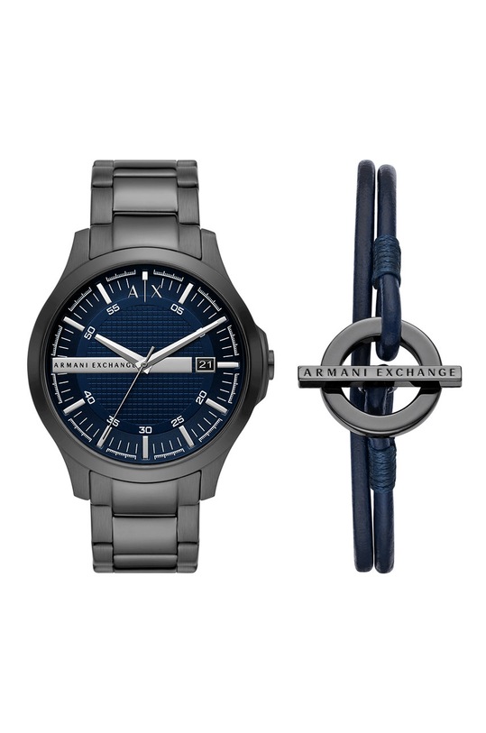 Armani Exchange - Zegarek i bransoletka AX7127 szary AX7127