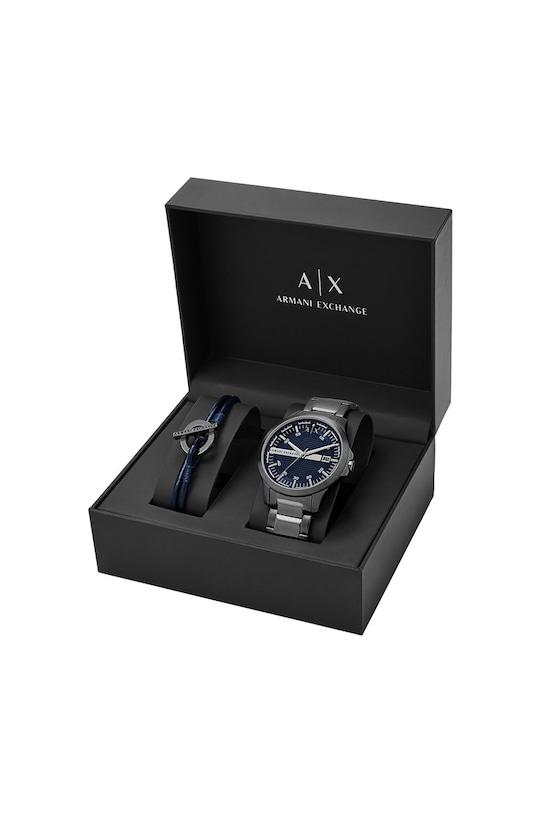 Armani Exchange - Hodinky a náramok AX7127 sivá AX7127