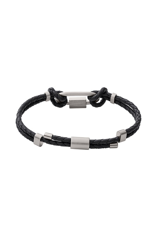 Emporio Armani - Bransoletka skórzana EGS2796040 czarny EGS2796040