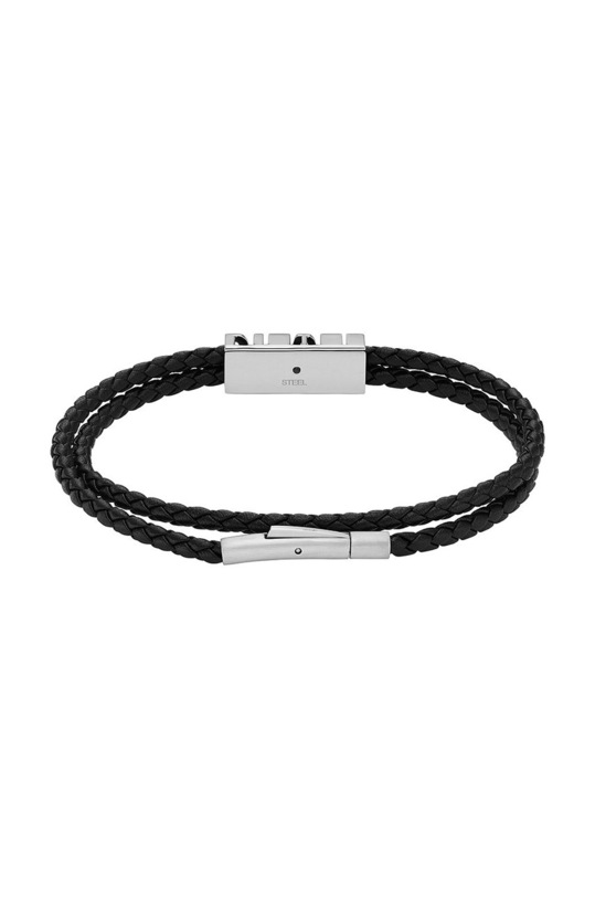 Diesel bőr karkötő DX1391040 fekete AA00