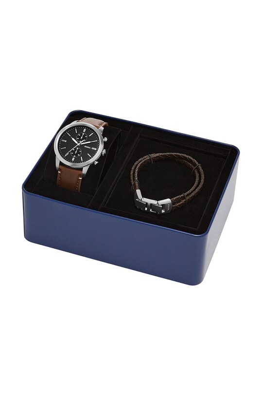 Fossil zegarek i bransoletka FS5967SET srebrny