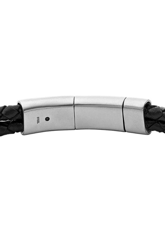 Akcesoria Fossil bransoletka skórzana JF04202040 czarny