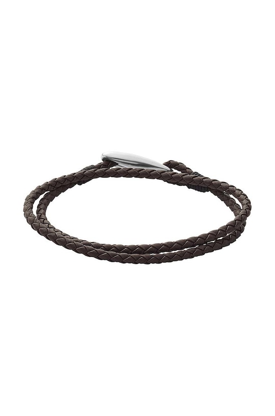 Skagen bransoletka skórzana SKJM0174040 srebrny AA00