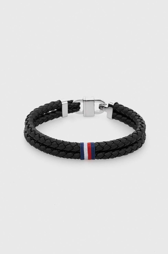 Tommy Hilfiger bratara de piele negru 2790361