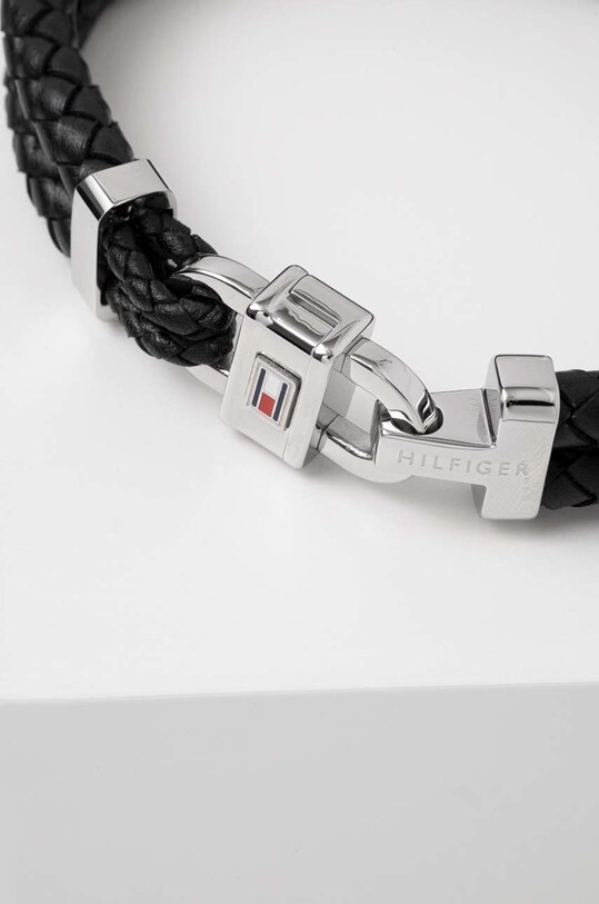 Tommy Hilfiger bransoletka skórzana 2790361 czarny AA00