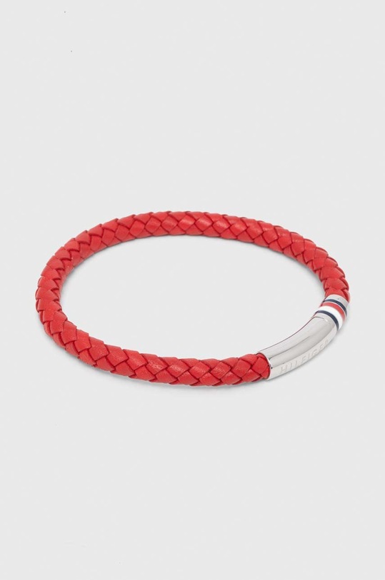 Tommy Hilfiger bransoletka skórzana czerwony 2790404