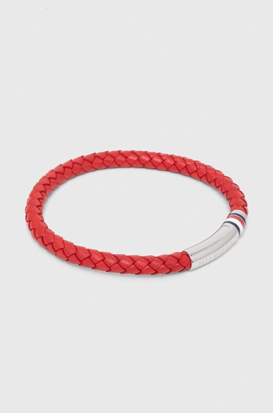 Tommy Hilfiger bransoletka skórzana czerwony 2790404