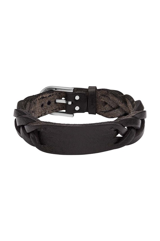 Fossil bransoletka skórzana czarny JF04125040