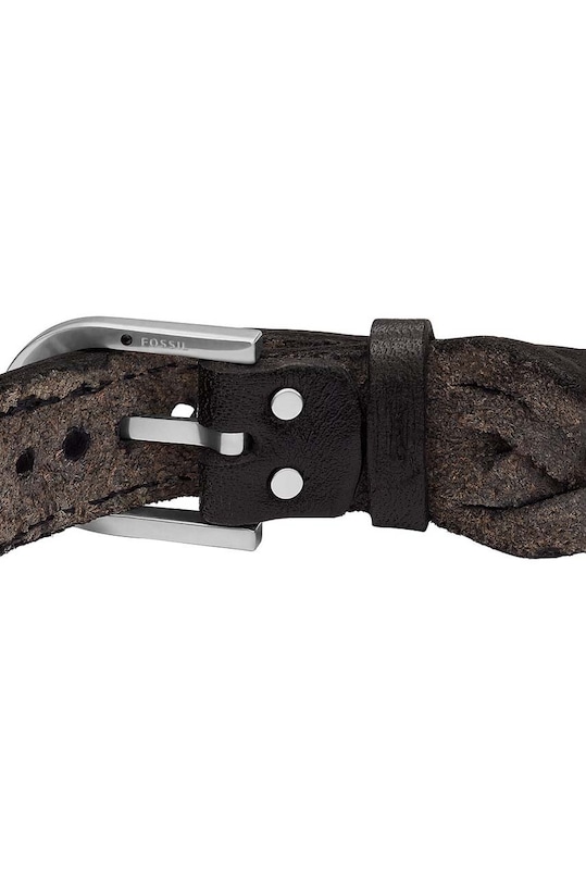 Akcesoria Fossil bransoletka skórzana JF04125040 czarny