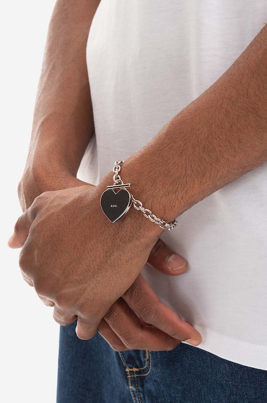 A.P.C. bracelet Bracelet Logo Coeur MEACC.M70725 silver AA00
