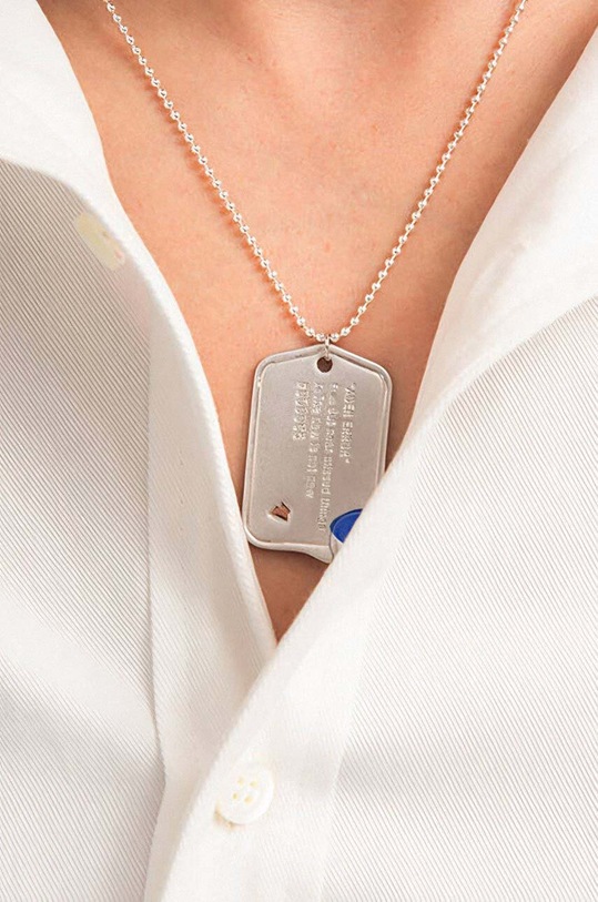 Ader Error silver necklace silver BLAFWNL01SV