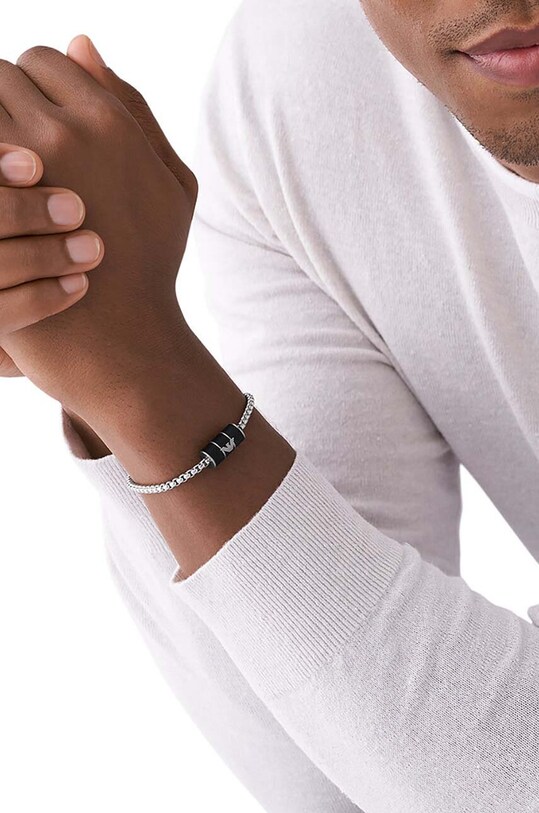 Akcesoria Emporio Armani bransoletka EGS2920040 srebrny