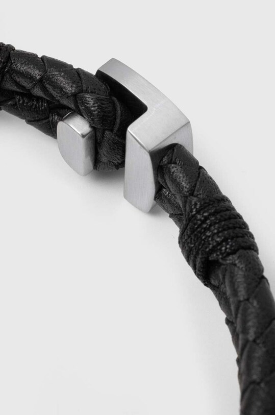 BOSS bratara de piele 1580047M negru AA00