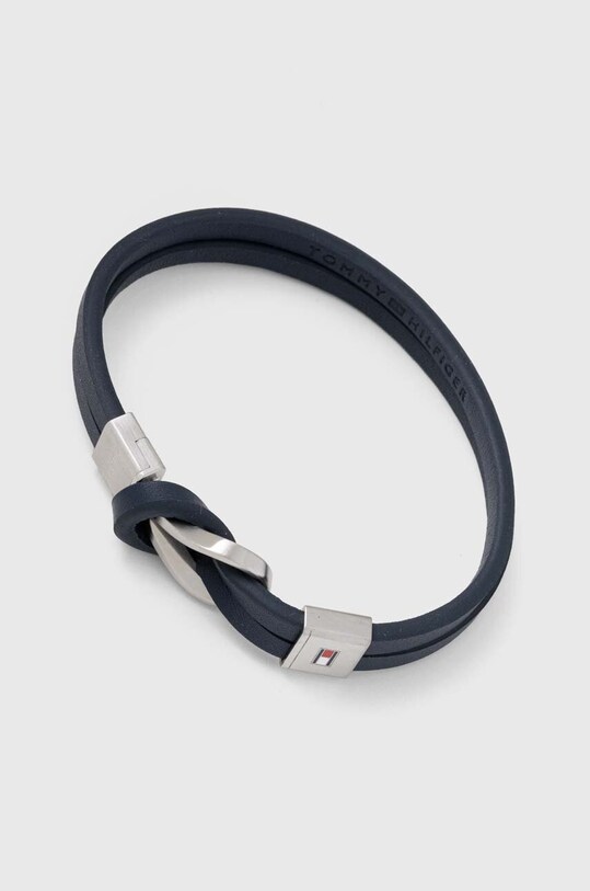 Δερμάτινο βραχιόλι Tommy Hilfiger σκούρο μπλε 2790443