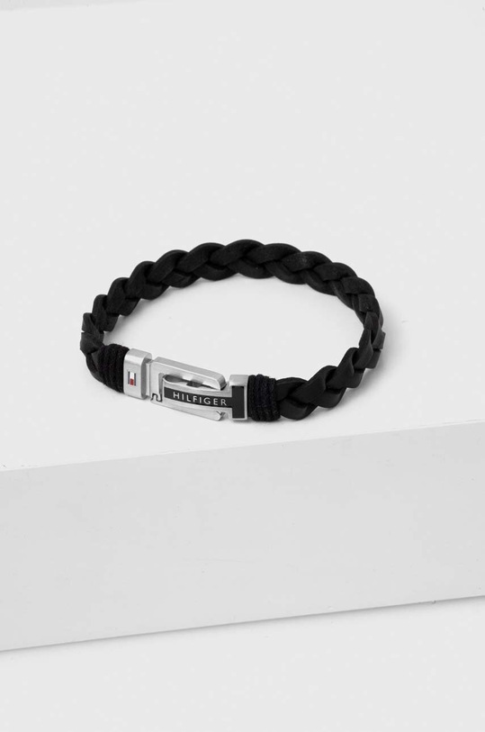 Шкіряний браслет Tommy Hilfiger чорний 2790307