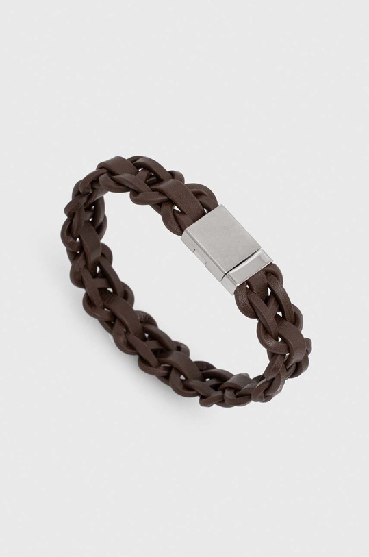 Kožený náramek Tommy Hilfiger hnědá 2790373