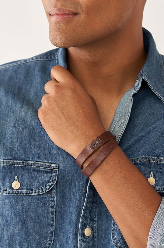 Fossil bőr karkötő JF04127200