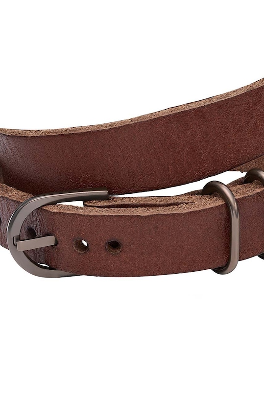 Kiegészítők Fossil bőr karkötő JF04127200 barna