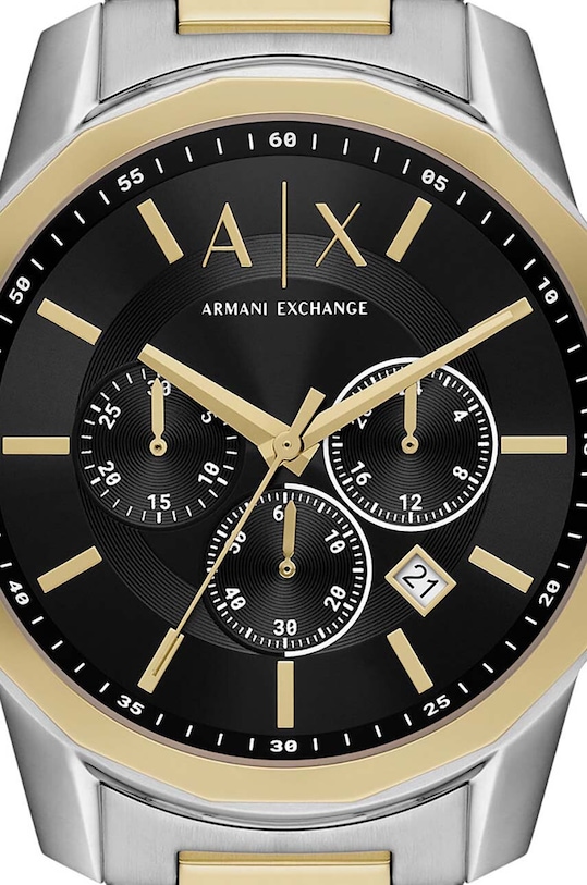 Armani Exchange zegarek i bransoletka AX7148SET czarny AA00