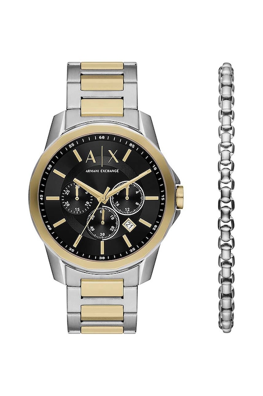 Ura in zapestnica Armani Exchange srebrna AX7148SET