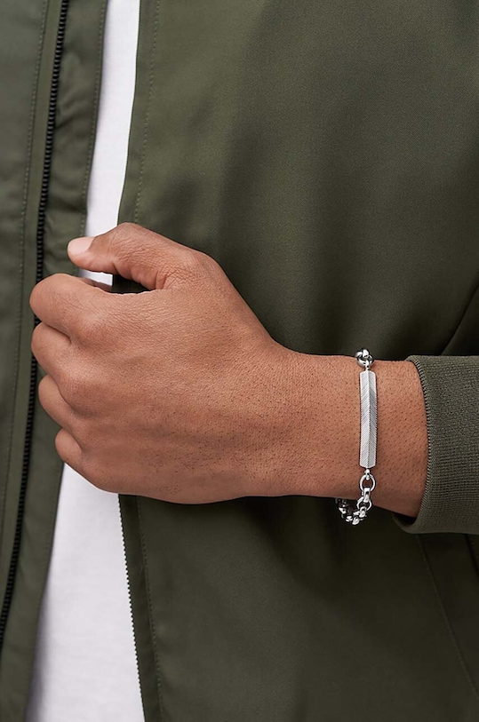 Fossil bransoletka JF04569040 srebrny