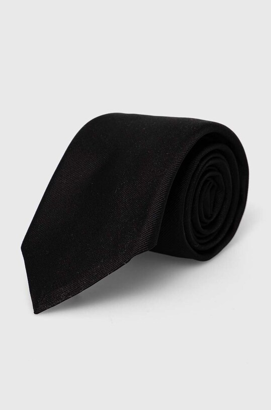 BOSS cravată de mătase negru 50480283