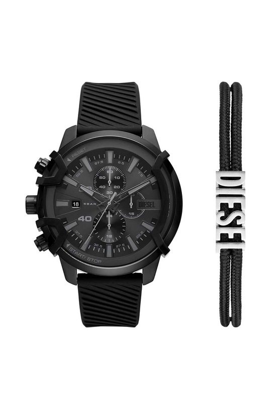 Diesel zegarek i bransoletka czarny DZ4650SET