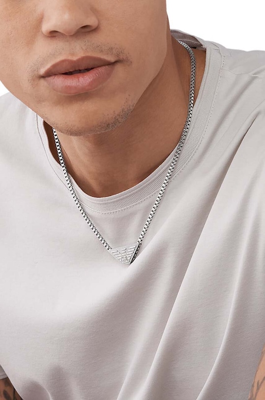Akcesoria Emporio Armani naszyjnik EGS2984040 srebrny