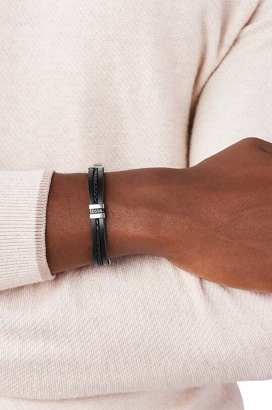 Accesorii Fossil bratara de piele JF03686040 negru