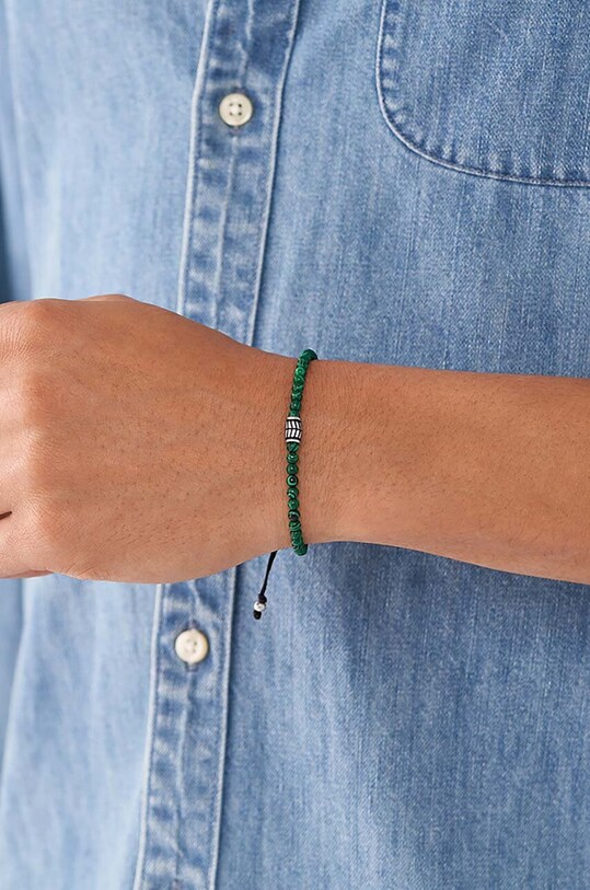 Fossil brățară cu pietre naturale verde JF04415040