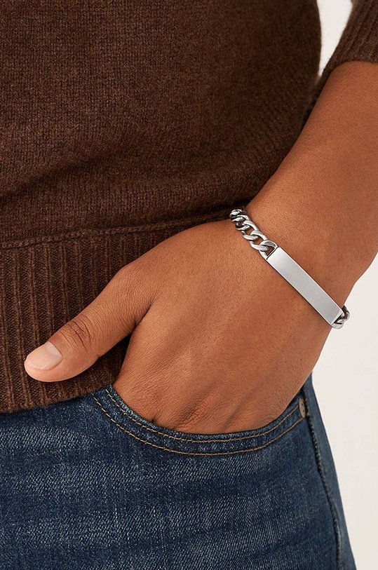 Fossil bratara JF04164040 argintiu