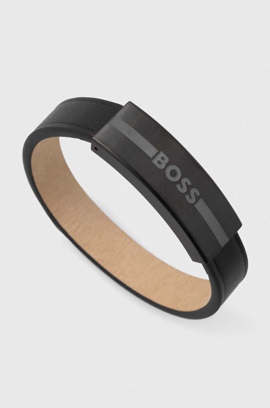 BOSS bratara de piele Gift Box negru 1580490M