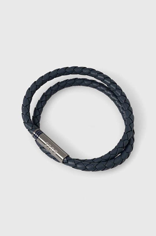 HUGO BOSS bransoletka skórzana granatowy 1580494