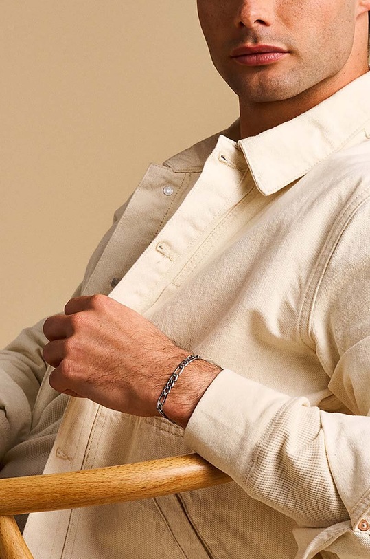 Fossil bratara JF04723040 argintiu