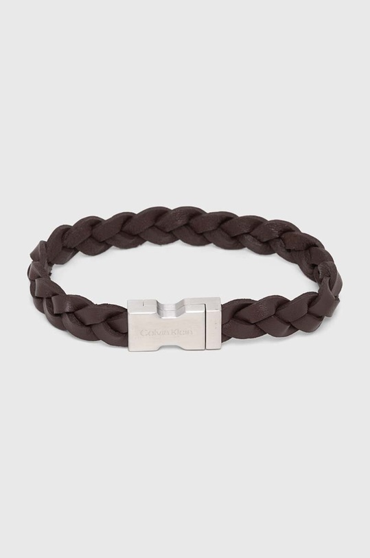Calvin Klein bratara de piele Gift Box maro 35000570