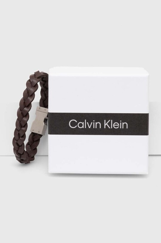 Kožený náramok Calvin Klein 35000570 hnedá AA00