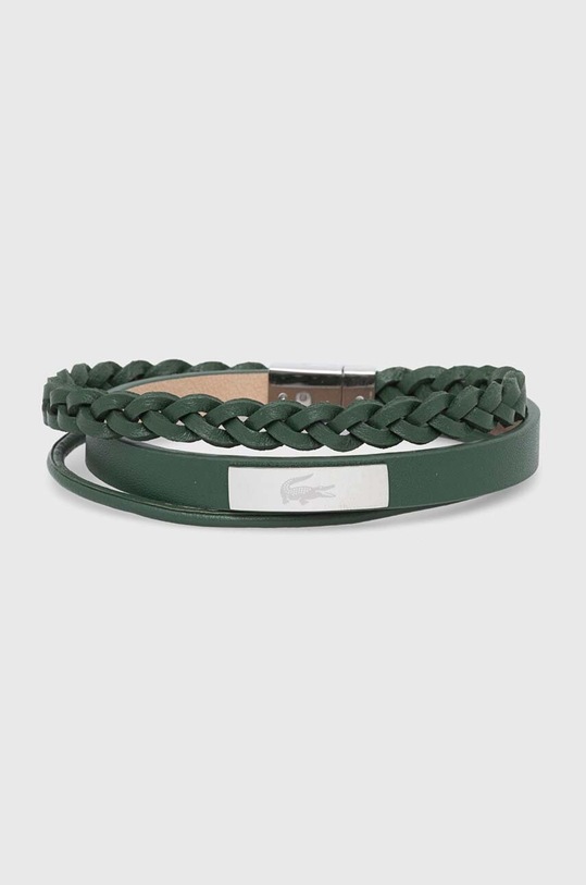 Kožený náramok Lacoste Darčekový box zelená 2040319