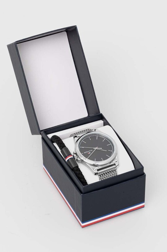 Tommy Hilfiger zegarek i bransoletka srebrny 2770158